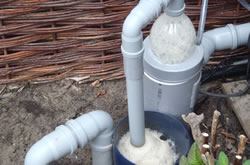 Eénvoudig prototype zelfbouw eiwitafschuimer